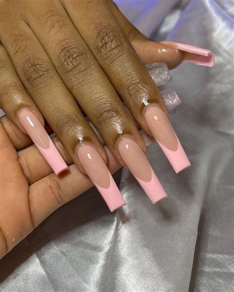 BEGINNER NAIL TECH 💅🏽 on Instagram: “Baby pink frenchies 😍 • • • • # ...