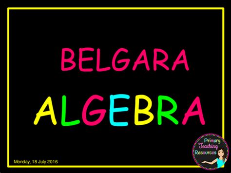 All free algebra worksheets are formatted for printing and are perfect for use in the classroom, for algebra homework assignments, or by students for extra practice or for help in studying for an exam. Introduction to Algebra KS2/KS3 (Worksheets, presentations ...