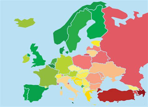 Arbeitsblätter mit kartenmaterial und ländersteckbriefe europa. EUROPA: Schweiz im Mittelfeld der LGBTI+ freundlichsten ...