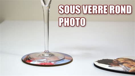 10 cm x 10 cm. Sous verre rond personnalisable avec photo - YouTube