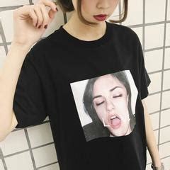 Sasha grey gets a mouthful. SASHA GRAY LOVE SEXY PRINT COTTON O-NECK T-SHIRT