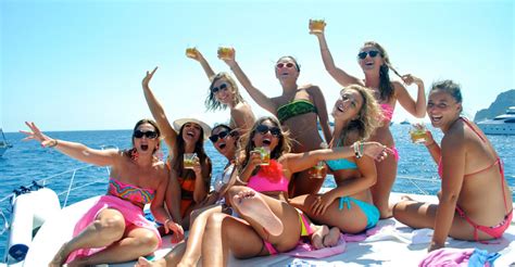 A blonde and a brunette. Bachelorette Party - Atlantic Watersports