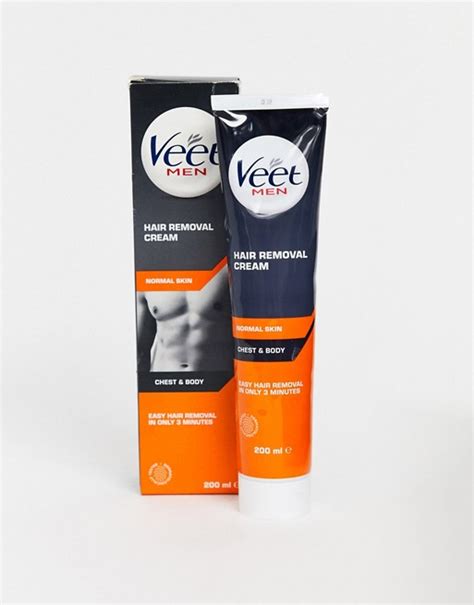 Leave cream on your skin for at least an additional 2 minutes. Veet for Men Body and Chest Hair Removal Cream 200ml | ASOS