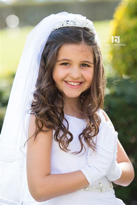 Upside down braid with flower bun! lexi's first communion » bsquared photography