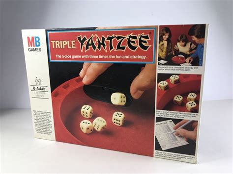 Play against the computer, or challenge another human player! MB Games Triple Yahtzee Dice Game 1981 VGC | eBay | Triple ...