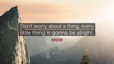 The song's lyrics convey a positive message about taking things in stride and accentuating the positive. Bob Marley Quote: "Don't worry about a thing, every little ...