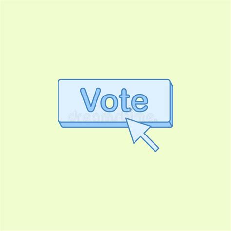 Vote elections line icons, signs set, vector. Voting Button Field Outline Icon. Element Of Elections ...