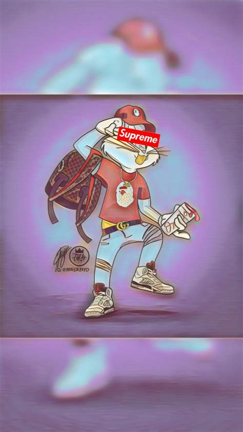 Bugs bunny bugs bunny bape wallpapers bart simpson art. Foap.com: Supreme Bape Bugs Bunny stock photo by ...