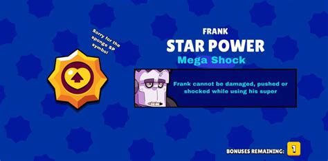 Star power offered at the shop. Frank star power idea, cause he needs this : Brawlstars