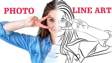 Download Convert Photo to Line Portrait Vector - Tutorial - Inkscape | Photo to line drawing, Photo to ...