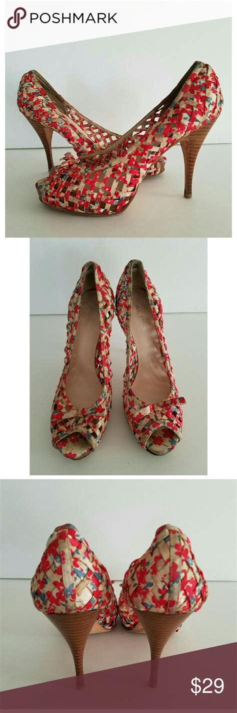 Get the best deals on patterned heels and save up to 70% off at poshmark now! Aldo Floral Woven pump heels size 8/ 38 | Heels, Pumps ...