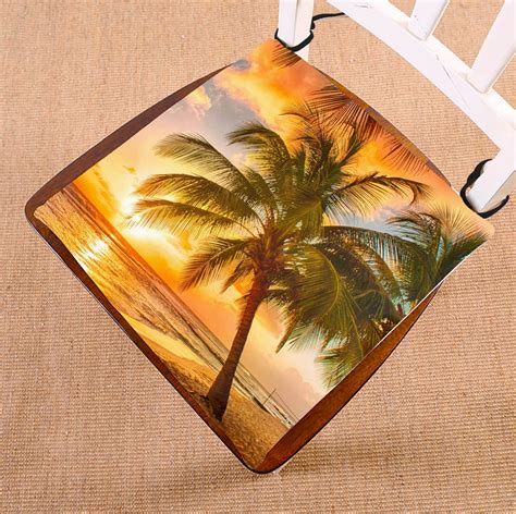 Whether it's a metal clamshell chair or a. YKCG Sunset Landscape Nautical Beach Tropical Palm Tree ...