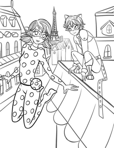 Our collection of coloring pages will introduce you more closely to ladybug, cat noir, gabriel agreste, kwami and other cartoon characters. Miraculous Ladybug And Cat Noir Coloring Pages | Ladybug ...