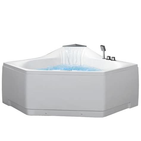 Designer whirlpool faucetry comes from the american faucet and coatings corporation. Ariel Bath 59" x 59" Corner Whirlpool Tub with Waterfall ...
