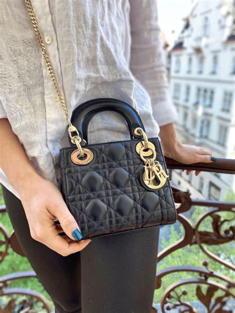 Shop authentic mini lady dior at up to 90% off. Dior - Lady Dior Mini Chain Strap Cannage Lambskin Noir ...