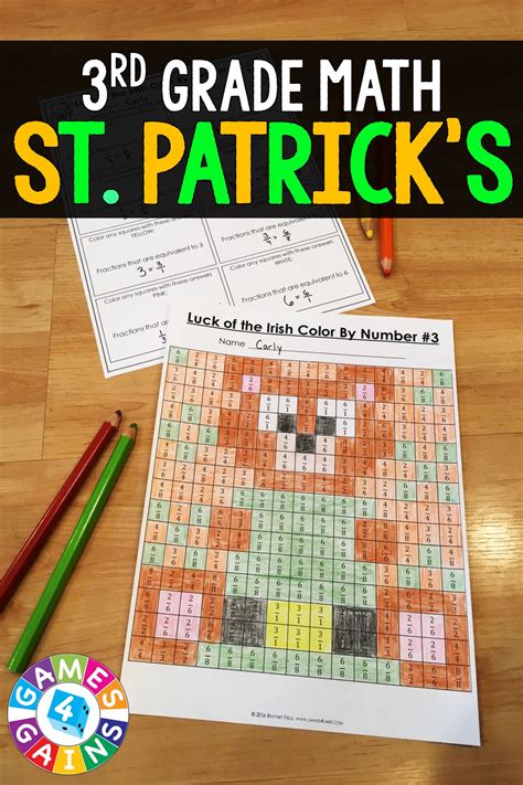 Free printable math worksheets for grade 4. 3rd Grade St. Patrick's Day Activities: 3rd Grade St ...