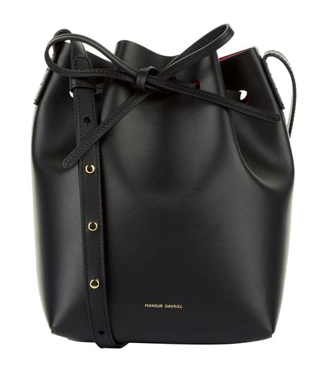 Mansur Gavriel Black Mini Mini Bucket Bag | Bucket bag, Mini bucket bags, Mini bucket