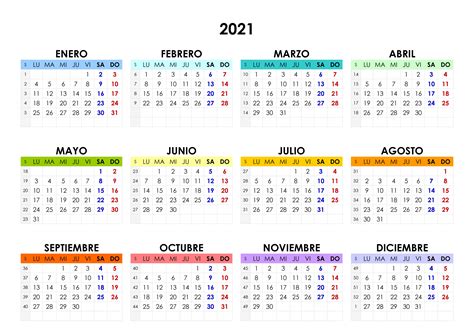 El calendario laboral 2021 de españa y del resto de ciudades que puedes descargar en pdf. Calendario 2021 2021 | Month Calendar Printable