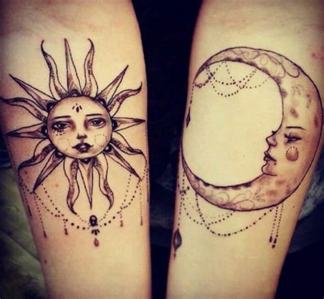 Small sun tattoo wrist simple lovely half moon tattoo on. 150+ Sun and Moon Tattoo Designs (2021) Meaningful Ideas ...