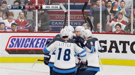 Jets goaltender connor hellebuyck made 33 saves. NHL 19 - Winnipeg Jets Vs Montreal Canadiens Gameplay ...