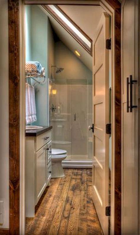 Sloped ceiling bathrooms are truly unique spaces, and no room use suits them perfectly. home decor - 60+ Admirable Attic Bathroom Makeover Design Ideas | Small attic bathroom, Loft ...