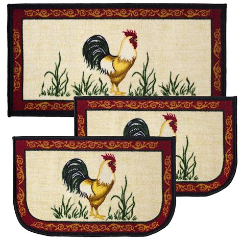 Shop area rugs & mats and a variety of home decor products online at lowes.com. Dot Rooster 3pc Kitchen Rug Set, (2) Slice 18"x30" Rugs ...