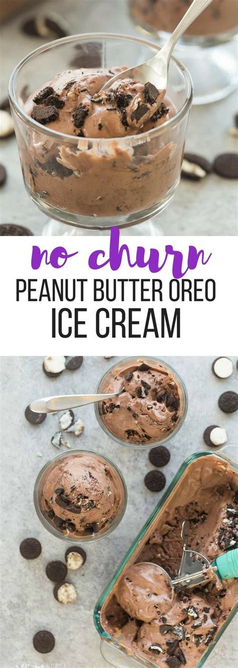 Eggs, biscuits, and breakfast treats. This No Churn Peanut Butter Oreo Ice Cream is SO easy -- just FIVE ingredients and a few minutes ...