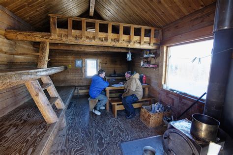 We have 1 bedroom cabins for the romantic getaway to 4 bedroom cabins that can sleep groups as large as a family reunion. BLM White Mountains NRA Lee's Cabin | Two men bundled up ...