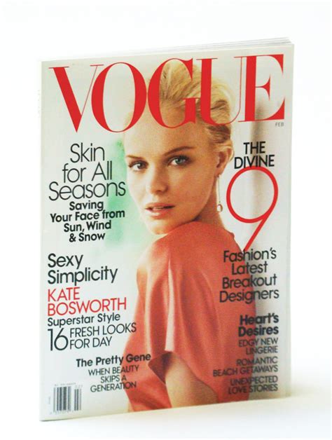 Kate bosworth has segued into other areas, including a jewelry line. Vogue Magazine (February, 2008) Kate Bosworth Cover