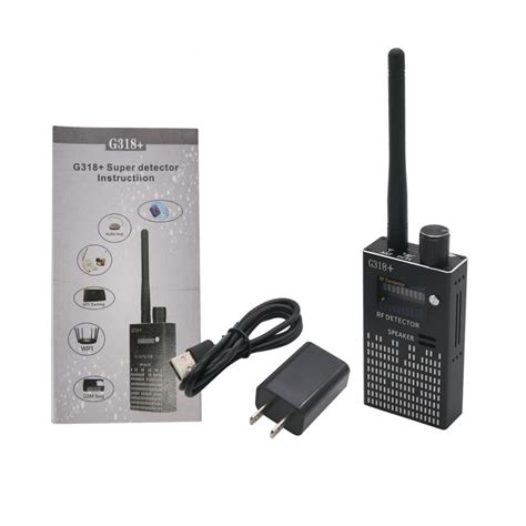 Easy to use, small and portable. G318+ RF Signal Detector Anti-Spy Signal Bug RF Detector 1 ...