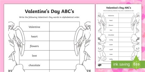 It helps a reader to find a name or a title in the list. Valentine's Day Alphabetical Order Activity - Valentine's ...