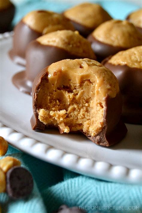 This is one of the best ones, no kidding. Best Ever Peanut Butter Buckeye Truffles | The Domestic Rebel