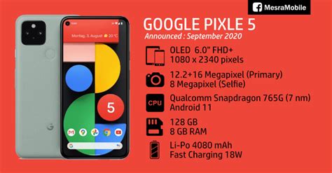 Google pixel 2 comes with android 8.0, 5.0 oled display, snapdragon 835 chipset, 12.2mp rear and 8mp selfie cameras, 4gb ram and 64gb rom. Google Pixel 5 Price In Malaysia RM2899 - MesraMobile