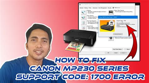 1700 the ink absorber is almost full. CANON MP230 SUPPORT CODE: 1700 #inkabsorberalmostfull ...