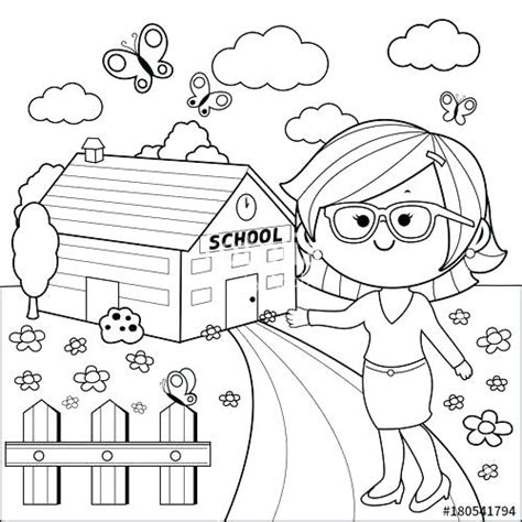 The smiling house and the path. Full House Coloring Pages at GetColorings.com | Free printable colorings pages to print and color