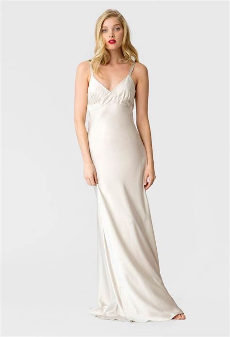 Real destination wedding q&a with the bride. Off-White Silk Bias Slip