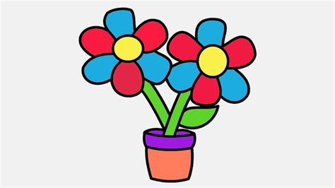 Drawing 8 flowers simple coloring for children youtube. Flower Drawing for Kids | Coloring Page for Children ...