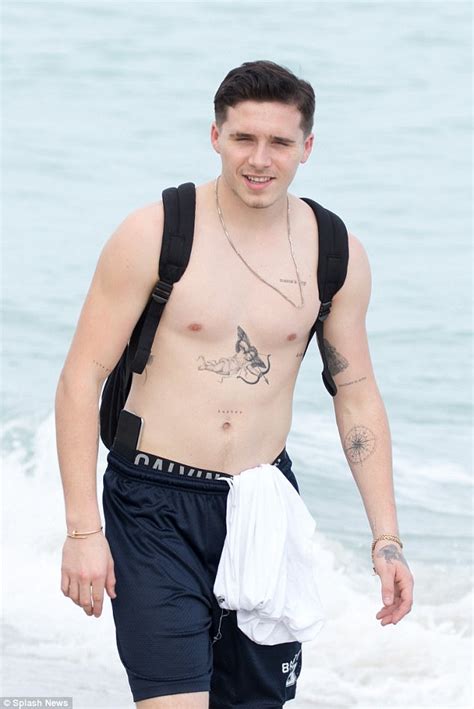 He's only 18, but brooklyn beckham is already on track to one day rival his dad david in the tattoo department. Brooklyn Beckham is swarmed by female fans on Miami beach ...