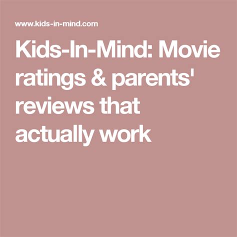 Nothing that would offend parents for viewing by children. Kids-In-Mind: Movie ratings & parents' reviews that ...