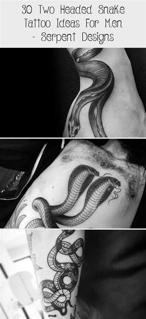 The two headed snake tattoo is symbolic of transformation as well as all of the many changes endured during a lifetime. Two Headed Snake Tattoo Design Ideas For Men # ...