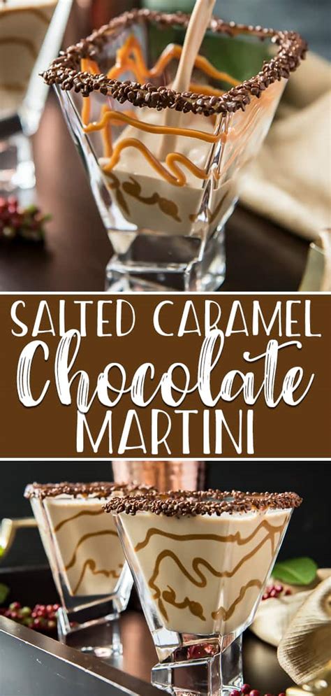 Salted caramel baileys white russian is a delicious cocktail made with salted caramel sauce, sea salt, vodka, coffee liqueur, half 'n' half and bailey's salted caramel served on ice. Salted Caramel Chocolate Martini #ChristmasSweetsWeek • The Crumby Kitchen