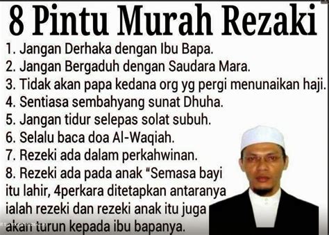 Orang bilang rejeki itu tidak hanya uang dan harta benda semata. lapan pintu murah rezeki - My Kidsguard