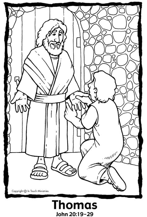 Get your team aligned with. Thomas Sees Jesus Coloring Page