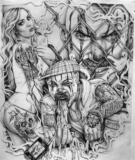 What does a gang tattoo mean in prison? Pin de Carmen Zamarripas em Chicano Arte | Tatuagem de ...