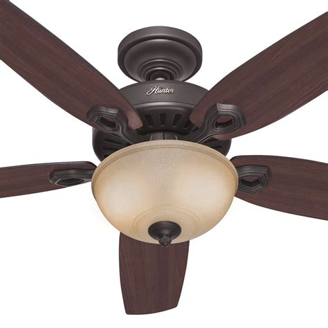 Hunter builder deluxe ceiling fan. Builder Deluxe Ceiling Fan With Light - Bronze 52"