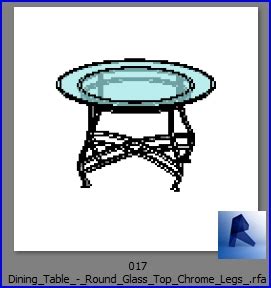 Maybe you would like to learn more about one of these? revit families | Dining Table Round Glass Top Chrome Legs ...