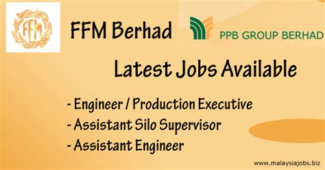 Ppc adalah badan berkanun di bawah bidang kuasa kementerian. Jobs @ FFM Berhad Port Klang Selangor | Assistant engineer ...