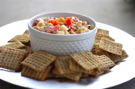 My favorite cracker to enjoy with skinny poolside dip was triscuit crackers. Skinny Poolside Dip - TGIF - This Grandma is Fun