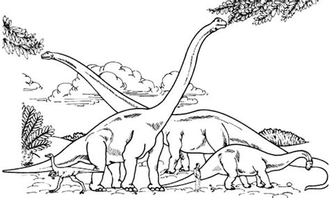 Select from 35418 printable crafts of cartoons, nature, animals. Brachiosaurus Colony Eating from Tree Branch Coloring Page ...