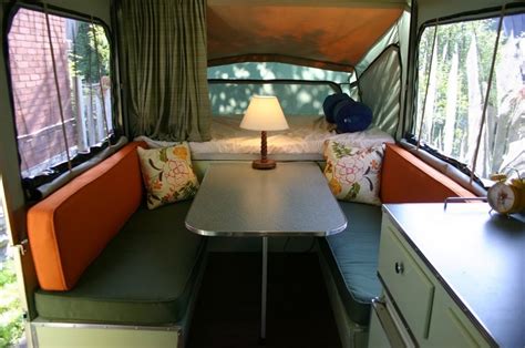 Sarah found some discounted fabric at walmart and joann's to make things fresher (more on that in a second). 73 best images about Tent Trailer on Pinterest | Shelves ...